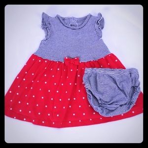 Carter's Child of Mine RW&B 2pc Dress Set 6-9m
